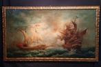 Franse school (XIX) - Battaglia navale - NO RESERVE