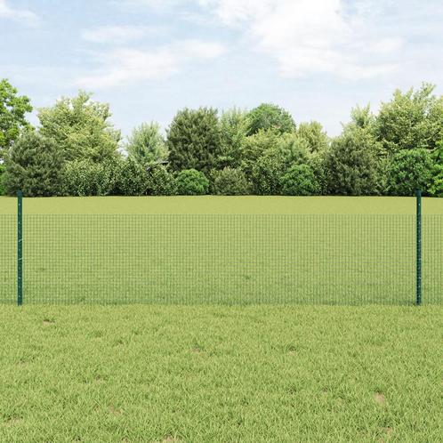vidaXL Hek van Kippen Draad Set Set van 2 Groen Metaal 10 x, Tuin en Terras, Tuinhekken en Hekwerk, Nieuw, Verzenden