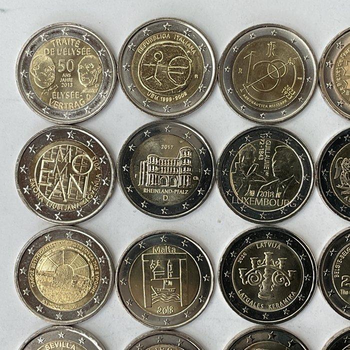 Europe. 2 Euro 2007/2024 (25 munten) (Sans Prix de Réserve), Postzegels en Munten, Munten | Europa | Euromunten