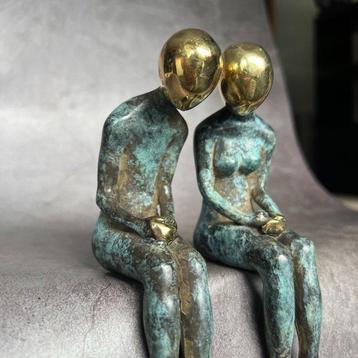 Sculpture, Sooka Interior - Bronze sitting couple -