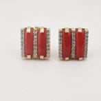 Koraal - Zilver - Oorbellen, Antiek en Kunst