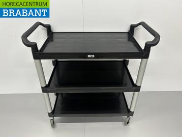 HCB Chariot de service en plastique 3 étages 102 cm Horeca, Verzenden