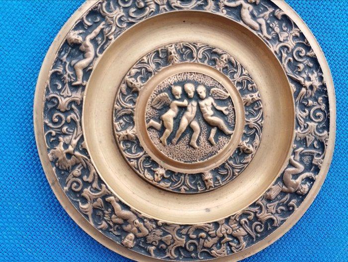 Fonderia Napoletana - sculptuur, Piatto in bronzo epoca fine, Antiquités & Art, Curiosités & Brocante