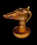 Seldjoukide Céramique - Lampe a huile Seldjoukide à glaçure