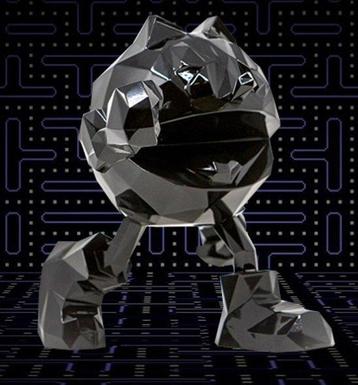 Richard Orlinski (1966) - Sculpture, Pac-Man Glossy Black -