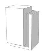 *TIP*  SUPER HIGH GLOSSY TOONBANK wit met plank rechts 65 c, Ophalen of Verzenden