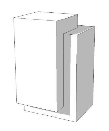 *TIP*  SUPER HIGH GLOSSY TOONBANK wit met plank rechts 65 c, Articles professionnels, Aménagement de Bureau & Magasin | Commerce & Inventaire