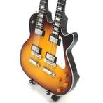 Miniatuur Gibson Les Paul gitaar met gratis standaard, Beeldje, Replica of Model, Verzenden