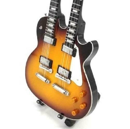 Miniatuur Gibson Les Paul gitaar met gratis standaard, Collections, Cinéma & Télévision, Envoi