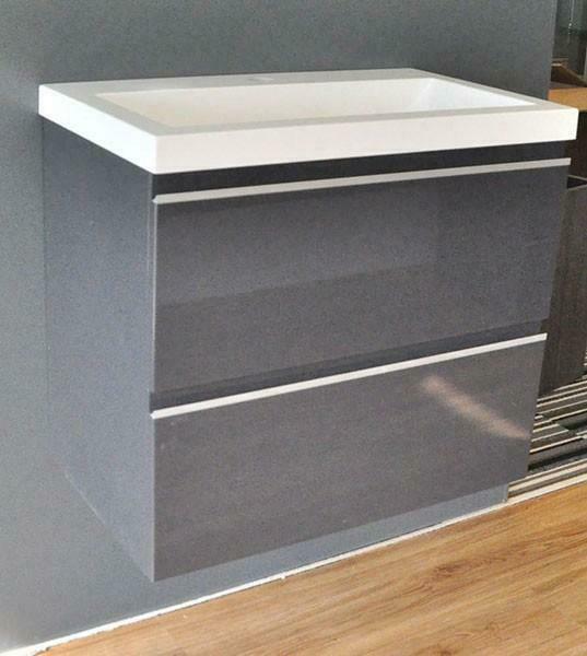 onderkast 60cmx36cm zo.wastafel gl.grijs, Huis en Inrichting, Badkamer | Badkamermeubels, Ophalen of Verzenden