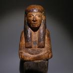 Oud-Egyptisch Hout Mooie Shabti. 21 cm H. Nieuwe Rijk, 1550