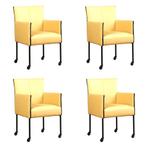 Set van 4 Leren eetkamerstoelen More - Toledo Dessert, Maison & Meubles, Ophalen of Verzenden