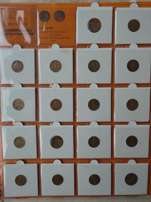 Nederland. Komplete Album Juliana 1948-1980 incl. Zilver en, Postzegels en Munten, Munten | Nederland
