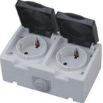 Waterdicht Dubbel Buitenstopcontact Geaard – Ideaal LED Toeb, Doe-het-zelf en Bouw, Verzenden, Nieuw