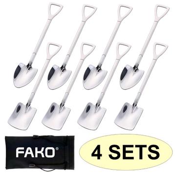 Fako Bijoux® - Dessert Bestek - Schep & Schop - 8 Lepels - beschikbaar voor biedingen