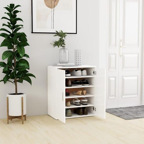 vidaXL Schoenenkast 60x35x70 cm bewerkt hout wit, Huis en Inrichting, Kasten | Schoenenkasten, Nieuw, Verzenden