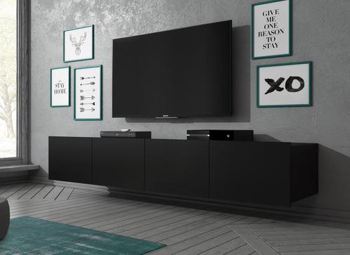 TV-Meubel Mat Zwart - Hangend of staand - 200x32x43 cm, Huis en Inrichting, Kasten |Televisiemeubels, 25 tot 50 cm, Nieuw, Overige materialen
