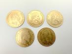 Frankrijk. Napoléon III. 5 Francs 1857/1859 (lot de 5, Postzegels en Munten
