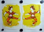 1968 Siamese Warriors by Bjørn Wiinblad (Two Posters) -