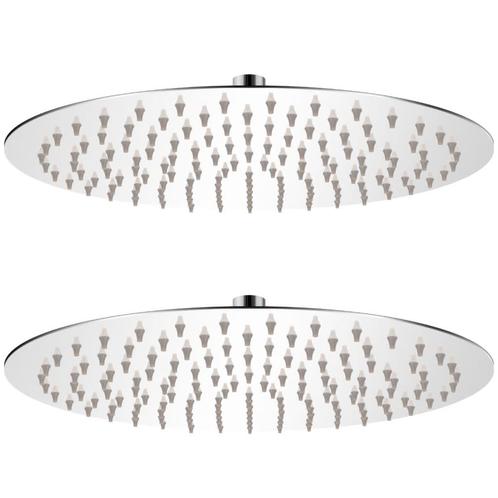 vidaXL Regendouchekop 2 st rond 30 cm roestvrij staal, Doe-het-zelf en Bouw, Sanitair, Nieuw, Verzenden