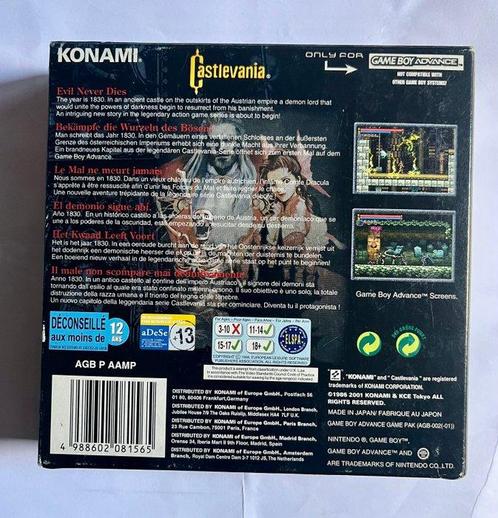 Nintendo, Konami - Gameboy Advance - Castlevania - Videogame, Games en Spelcomputers, Spelcomputers | Overige Accessoires