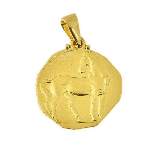 Munthanger - 18 karaat Geel goud, Handtassen en Accessoires, Antieke sieraden