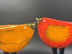 Studio Habrat - Beeldje - Golden Birds (2) - fusing, Antiek en Kunst, Antiek | Glaswerk en Kristal
