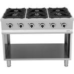 Gasfornuis | 6 Branders (6x 6.5kW) | Open Onderkast |, Verzenden