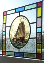 Glas-in-loodraam - 2e helft 20e eeuw - raamhanger VOC-schip