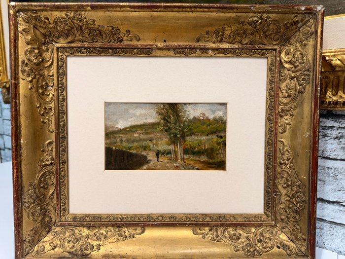 Telemaco Signorini (1835–1901) - Veduta di Settignano, Antiek en Kunst, Kunst | Schilderijen | Klassiek