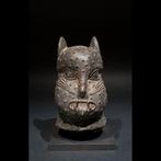 Luipaardhoofd - Bronze ancien - Yoruba - Nigeria, Antiek en Kunst