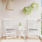 vidaXL Tuinstoelkussens 2 st 50x50x3 cm stof grijs, Verzenden, Nieuw