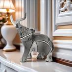 sculptuur, Elephant Zebra - 20 cm - Hars
