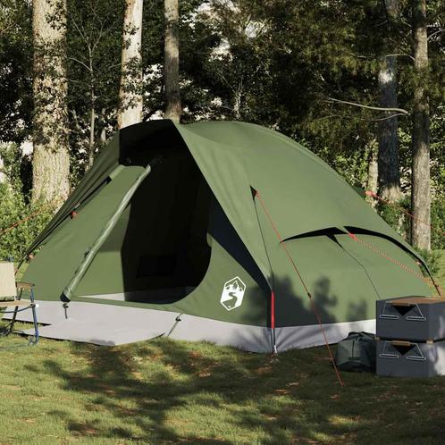 vidaXL Koepeltent 4-persoons waterdicht olijfgroen, Caravanes & Camping, Tentes, Envoi