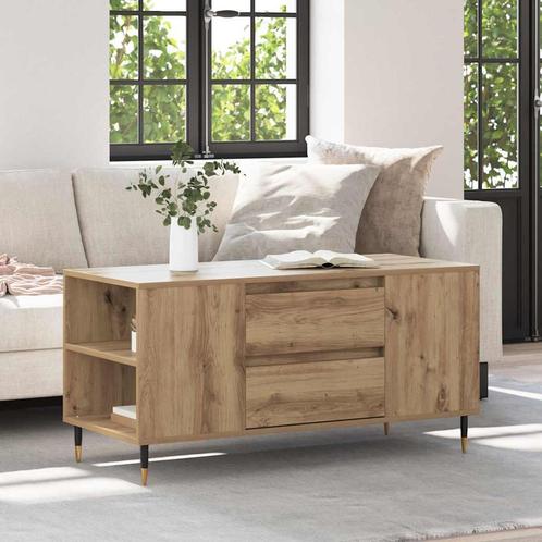 vidaXL Salontafel artisanaal eikenkleurig 102 x 44.5 x 50 cm, Huis en Inrichting, Tafels | Salontafels, Nieuw, Verzenden