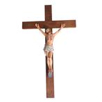 Crucifix - Bois, Céramique - 1950-1970 - 80,6 cm