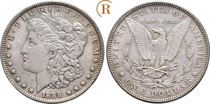 Dollar 1889 Usa: (MuntenenBankbiljetten-Wereldmunten), Postzegels en Munten, Munten | Amerika, Verzenden