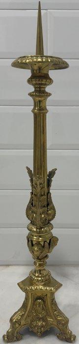 Kaarsenhouder - Verguld brons - Kerkkandelaar - 82 cm - 7,5, Antiek en Kunst, Kunst | Niet-Westerse kunst