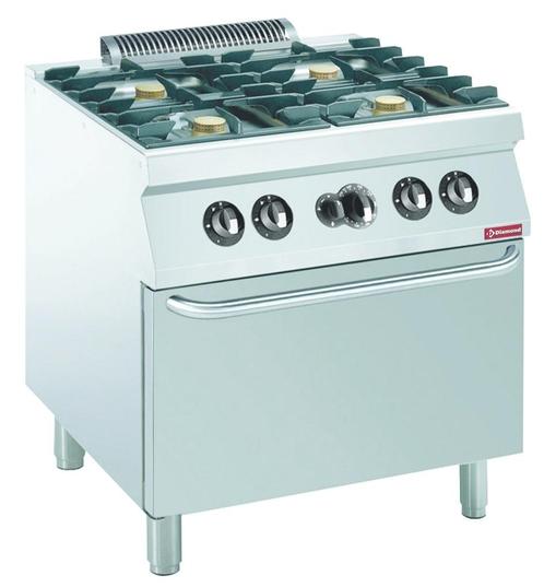 Gasfornuis | 4 Branders | 4x 5.5kW | Met Gasoven GN 2/1 |, Zakelijke goederen, Horeca | Keukenapparatuur, Nieuw in verpakking