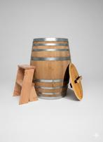 Compleet ijsbad/dompelbad van eiken wijnvat - diverse maten, Ophalen of Verzenden, Nieuw, Trap, Vast