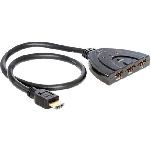 DeLOCK HDMI 3 naar 1 switch - 60 cm - hdmi switch, Doe-het-zelf en Bouw, Elektriciteit en Kabels, Verzenden