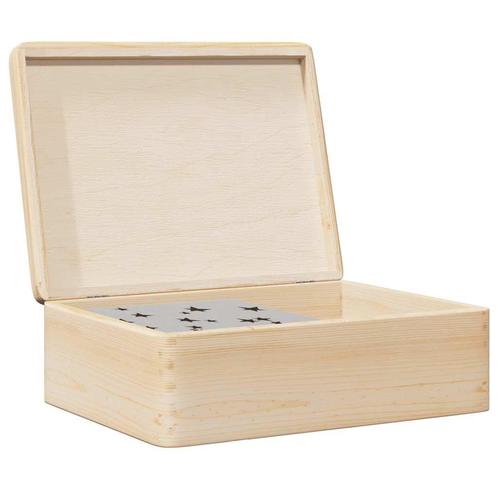 vidaXL Houten kist met deksel 40x30x13 cm massief grenenhout, Doe-het-zelf en Bouw, Kratten en Dozen, Nieuw, Verzenden