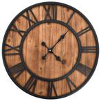 vidaXL Wandklok vintage-stijl quartz-mechanisme XXL 60 cm, Huis en Inrichting, Verzenden, Nieuw