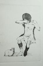 Karl Plattner - Bloksnijwerk, senza titolo - 70 cm - Papier, Antiek en Kunst