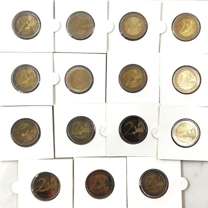 Europa. 2 Euro 2004/2023 (15 coins) (Zonder Minimumprijs), Postzegels en Munten, Munten | Europa | Euromunten