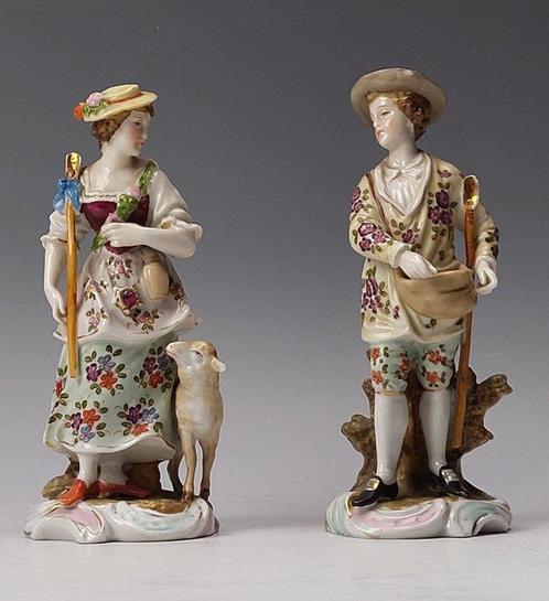 TRIEBNER, ENS & ECKERT - Volkstedt - Sculpture, 3, Antiek en Kunst, Antiek | Glaswerk en Kristal