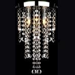 vidaXL Plafondlamp met kristalkralen metaal wit, Maison & Meubles, Lampes | Lustres, Verzenden
