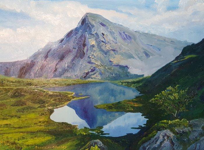 Stanislav Kunchev 1984 - Spring light in Snowdonia – i-CAC, Antiek en Kunst, Kunst | Schilderijen | Modern