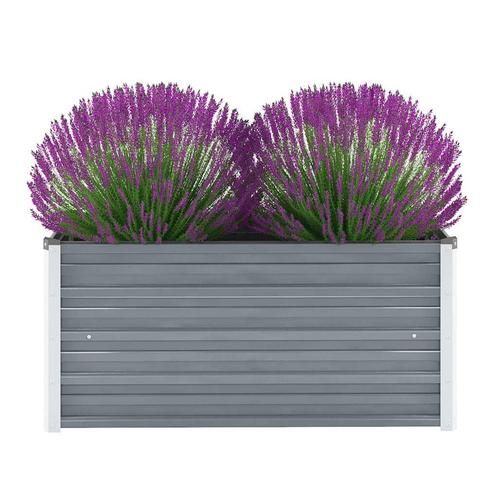 vidaXL Plantenbak verhoogd 100x40x45 cm gegalvaniseerd staal, Tuin en Terras, Bloempotten, Nieuw, Verzenden