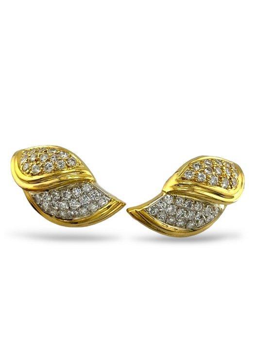 Oorbellen - 18 karaat Geel goud, 18K geel goud oorbellen met, Handtassen en Accessoires, Oorbellen